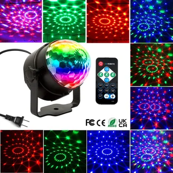 Диско-Свет Красочный СВЕТОДИОДНЫЙ Звукоактивируемый Вращающийся Сценический Свет 3 Вт RGB Лазерный Проектор Лампа DJ Party Light для Дома KTV Laser Flas