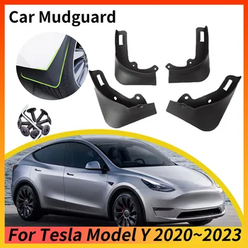 для Tesla Модель Y 2020 2021 2022 2023 Автомобильный Брызговик Передние Задние Колеса Брызговики Брызговики Крыло Автоаксессуары
