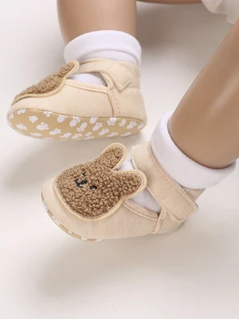 Детская обувь с милым животным принтом на мягкой подошве для весны и осени, дышащая и нескользящая, подходит для 0-12 месяцев