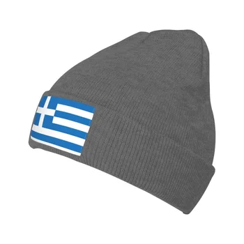 Флаг Греции Вязаная шапка-кепка Вязаная шапочка-бини, Шапочки для хипстеров, унисекс