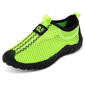 Kruleepo Детские Полые дышащие Спортивные кроссовки для бега Для маленьких девочек и мальчиков Повседневная обувь с воздушной сеткой Легкая Мягкая подошва