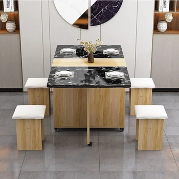 Простой Обеденный стол, Складная Бытовая кухня, современные многофункциональные обеденные столы, мебель для дома в квартире WZ50DT