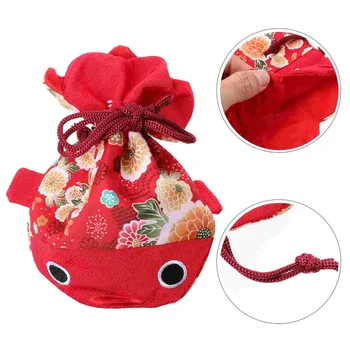Золотая рыбка, мешочек для конфет, японские маленькие сумочки, украшения, тканевая детская сумочка большого размера
