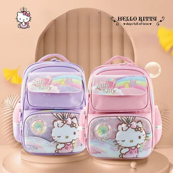 Детский мультяшный рюкзак Sanrio HelloKitty для начальной школы, милый розовый рюкзак для 1-3 классов, милый рюкзак