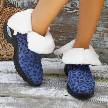 Зимние ботинки, женские зимние ботинки, морозостойкие лыжные ботинки, теплые космические ботинки до середины икры, нескользящая хлопковая обувь 35-43